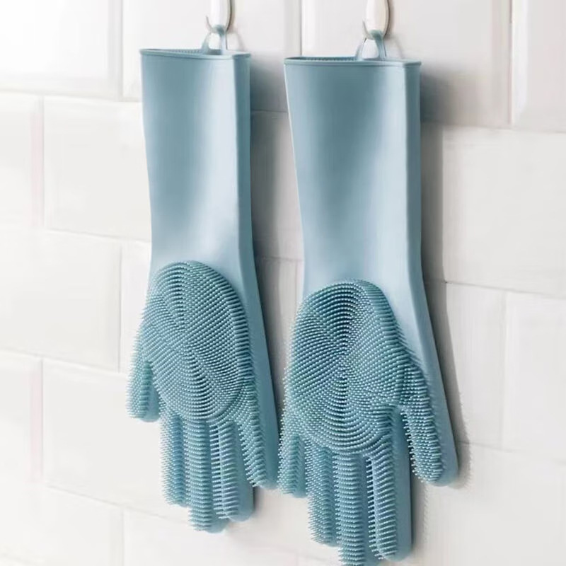 Dish Glove Rubber - Guantes de Silicona para Lavar Platos,